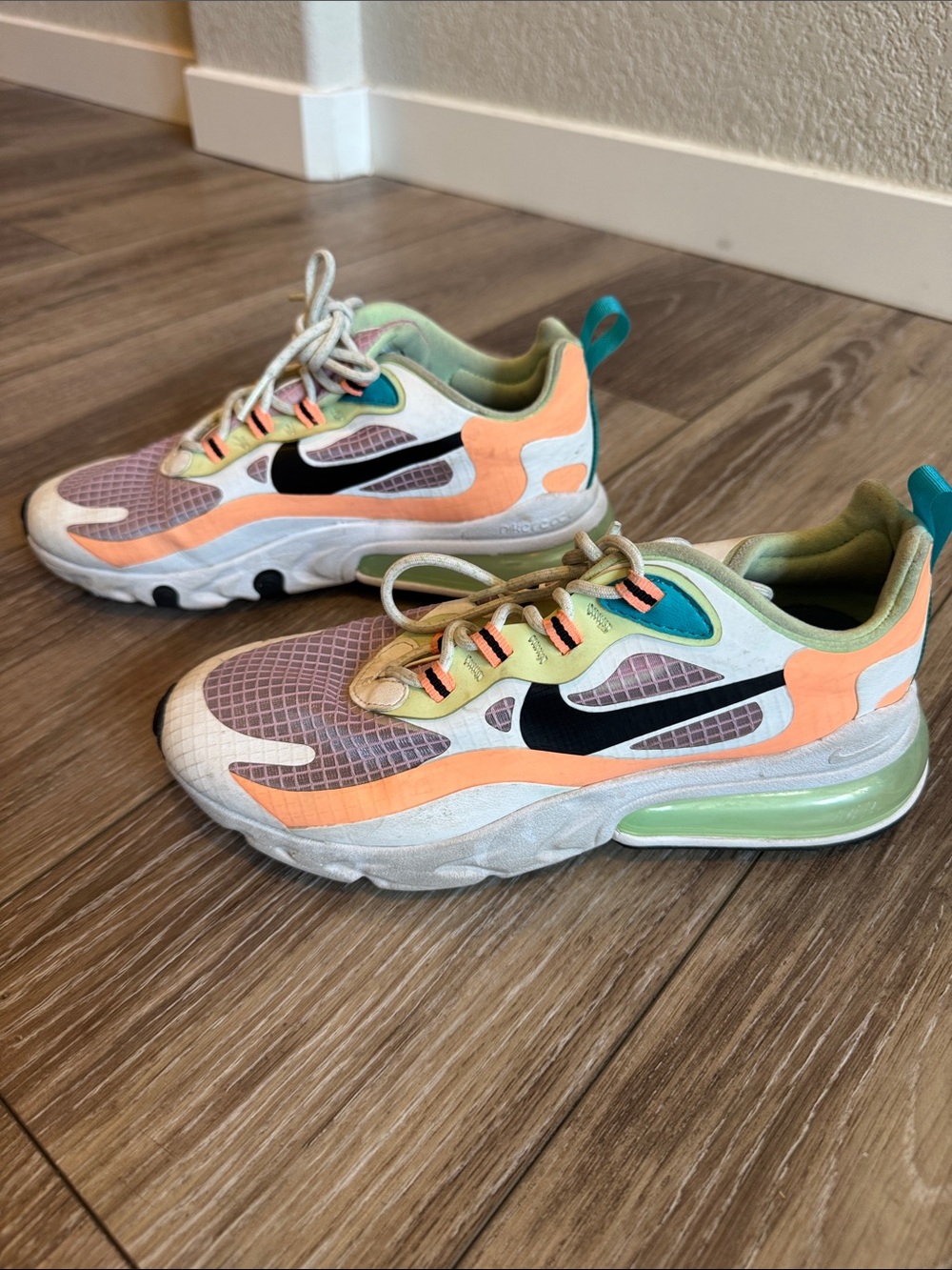 Nike Women’s Multicolor Air Cushion Sneakers - Peach Mint Lavender Black